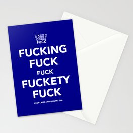 Fucking Fuck Fuck Fuckety Fuck- Blue Stationery Card