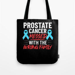 Prostate Cancer Blue Ribbon Survivor Awareness Tote Bag