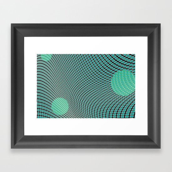 mod-century grid Framed Art Print