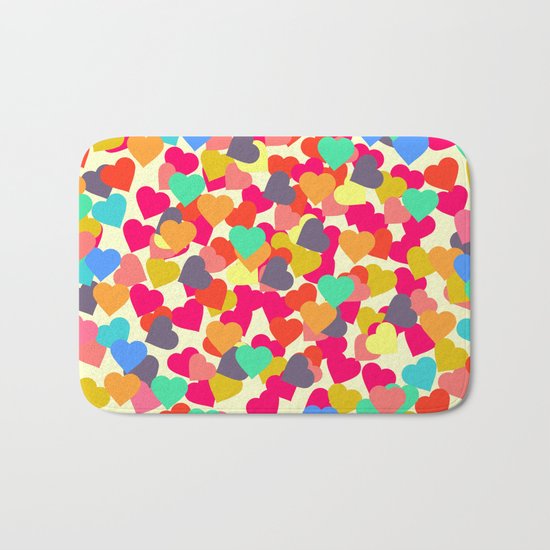 Rain of hearts Bath Mat