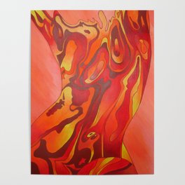 Contemporary Nude Of A Beautiful Hot Body Poster