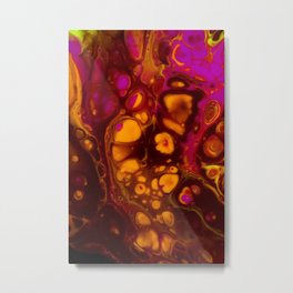 Abstract in brown, orange and pink tones Metal Print