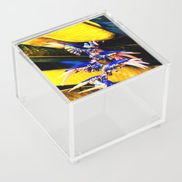 Colorful Heliconia Flower With Infrared Purple And Yellow Acrylic Box