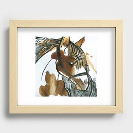 Tea Horse Recessed Framed Print