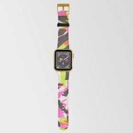 "Dive In" Pink, Green & Black Apple Watch Band