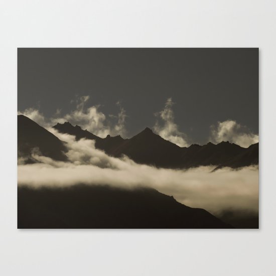 up in the mountains, down on my mind Canvas Print