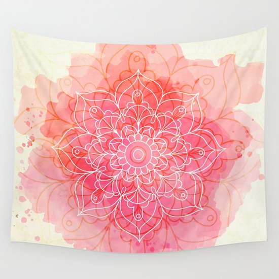 Pink Wall Tapestry pink watercolor mandala #lifestyle #society6 wall tapestrywild Pink Wall Tapestry pink watercolor mandala #lifestyle #society6 wall tapestrywild