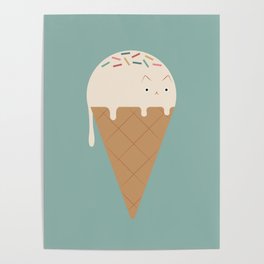 Ice Cream Cat Poster