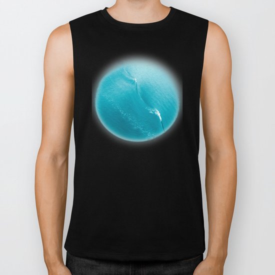 Ripple in Time (aqua) Biker Tank