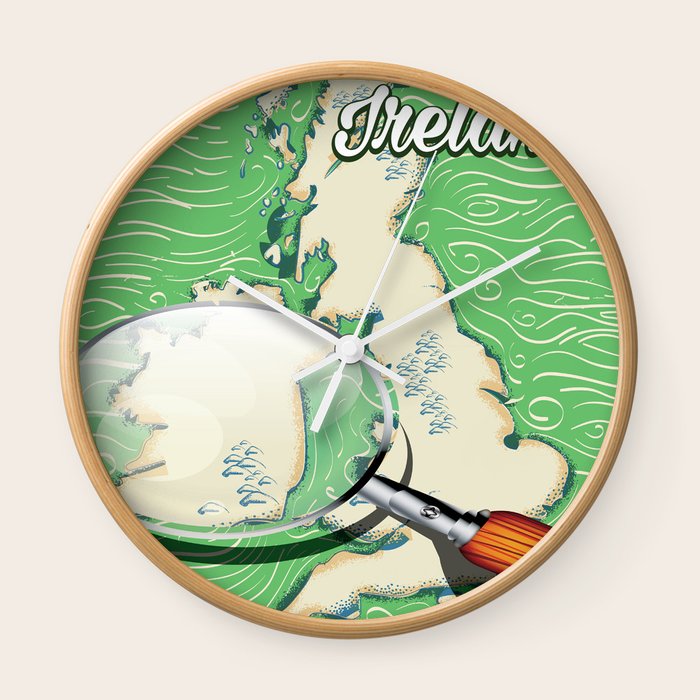 Ireland Vintage Style Travel Poster Wall Clock