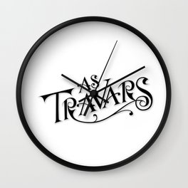 As Travars - To Travel (black) Wall Clock