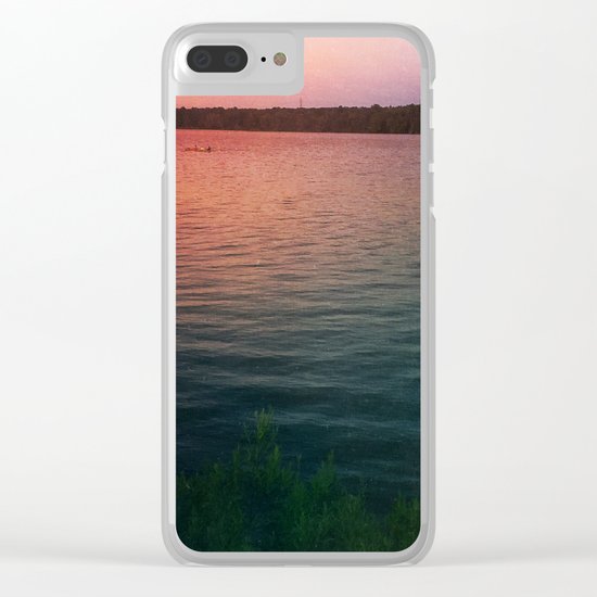 Sunset on the Lake Clear iPhone Case