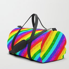 Rainbow Duffle Bag | Arainbow, Green, Forchildren, Lbgt, Graphicdesign, Apatterninastrip, Summer, Grunge, Pink, Bright 