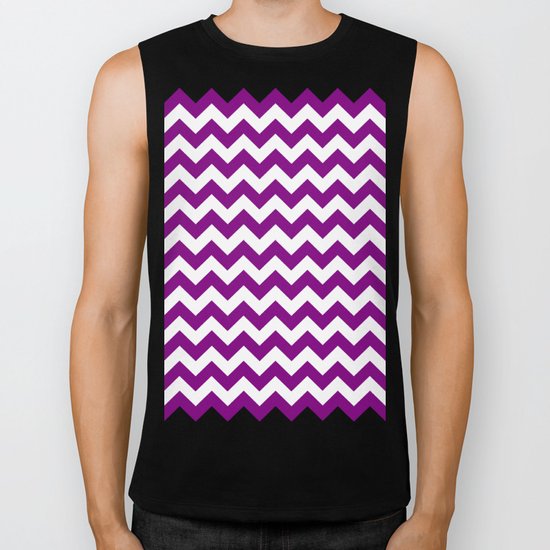 Chevron (Purple/White) Biker Tank