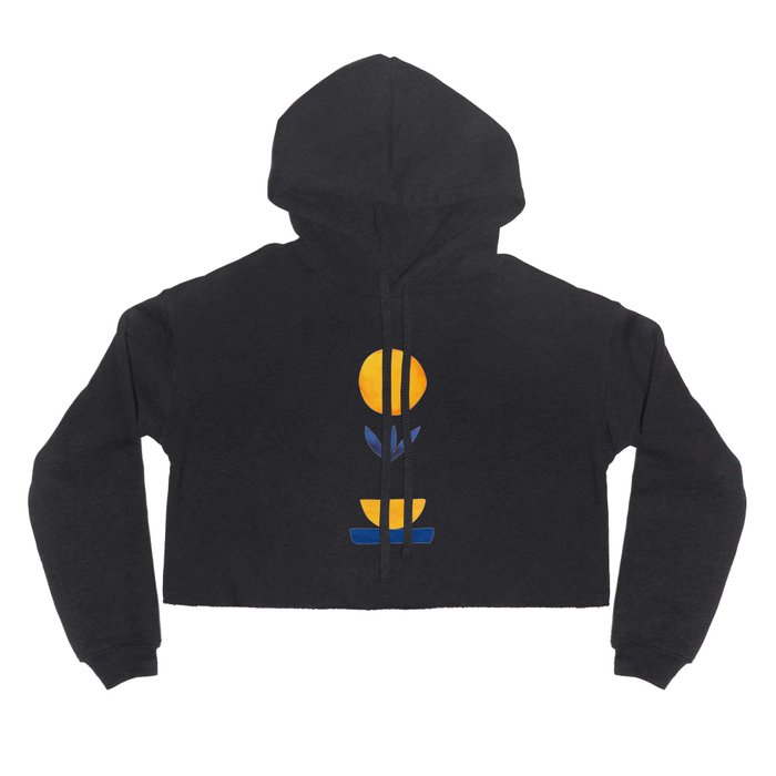 Sunny Sprout Modernist Abstract Botanic Hoody