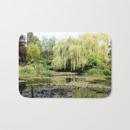 Willow Tree in Monet's Garden  Bath Mat