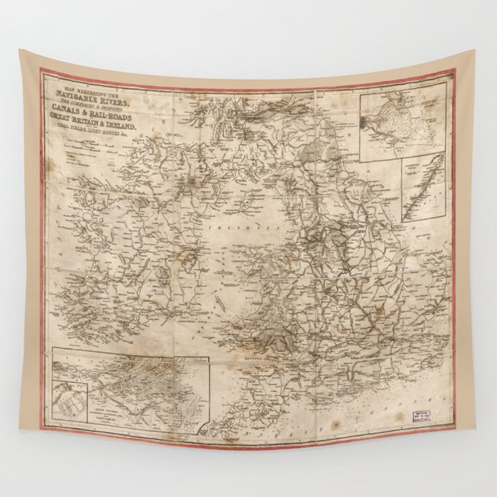 British Isles Map (1810) Wall Tapestry by The Arts  Society6