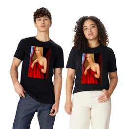 St. Julianne of Sunset Boulevard - Blond in Red portrait painting T Shirt