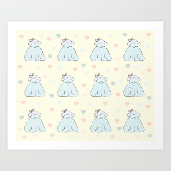 Poodles 2 Art Print
