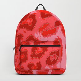 Red Leopard Print Backpack
