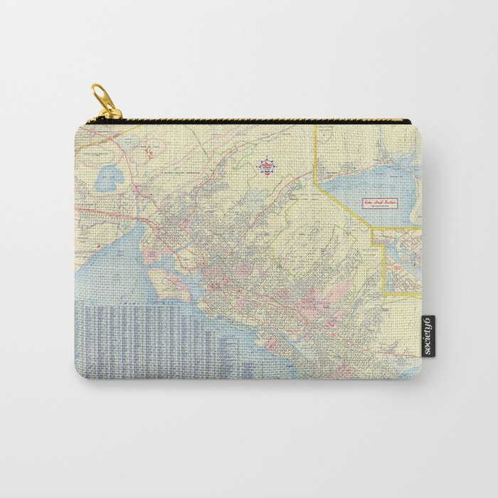 Flat road map of honolulu Carry-All Pouch