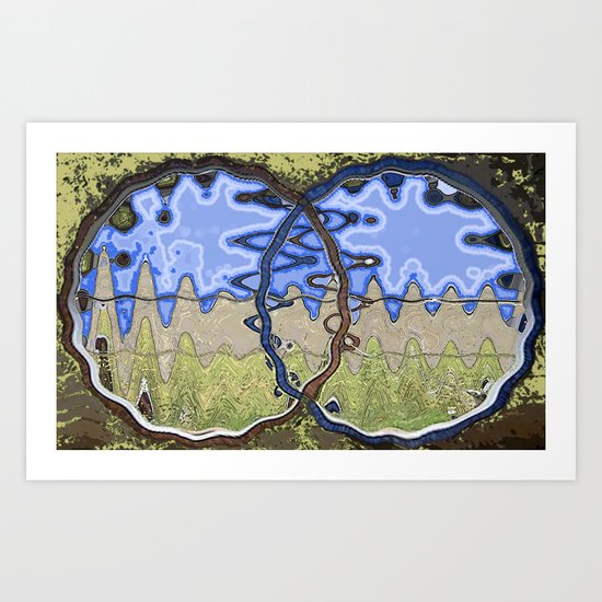 Circle Scape - inspired by Carlos Scarpa Design Art Print
