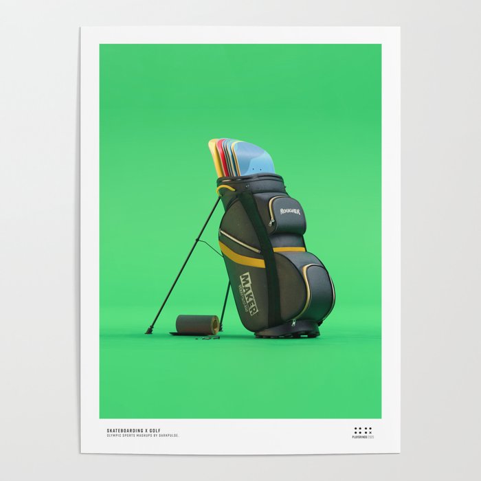 Skateboarding x Golf Poster