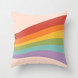 Rainbow Stripes 4 Throw Pillow