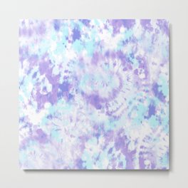 Blue and Purple Tie-Dye Metal Print | Pastel, Pattern, Blue, Hippie, Watercolor, Tie Dye, Painting, Purple, Texture, Abtract 