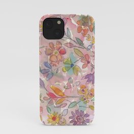 Light Pink Floral Watercolor iPhone Case