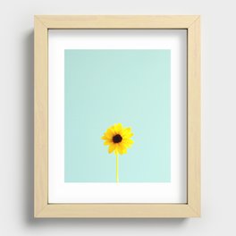 Sunflower Minimalist Photography Recessed Framed Print