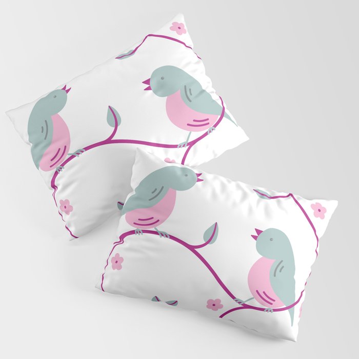 Spring Day (pink and purple) Pillow Sham