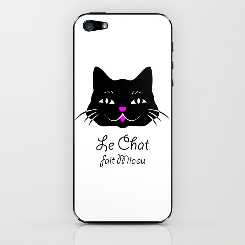 The Cat Says Meow Iphone Skin By Antiqueimages Society6