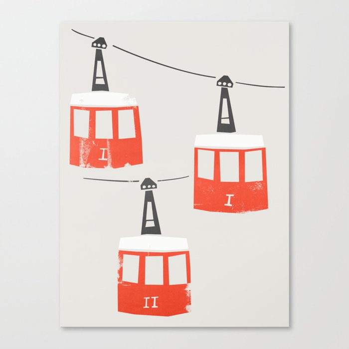 Barcelona Cable Cars Canvas Print