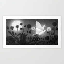 Flight of the Luna Moth  Art Print