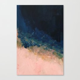 Abstract blush navy Canvas Print