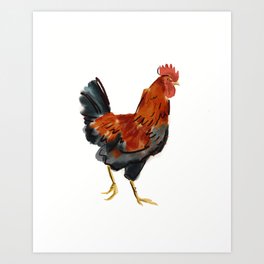 Rusty rooster Art Print