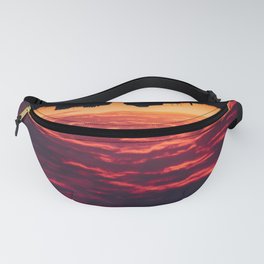 Red Sea City Cloudy Landscape at Sunset Fanny Pack