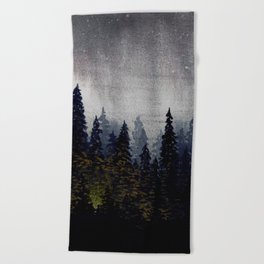 Campfire in the Woods Beach Towel