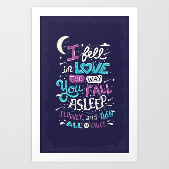 Fell in love Art Print