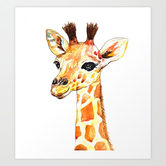 baby giraffe Art Print