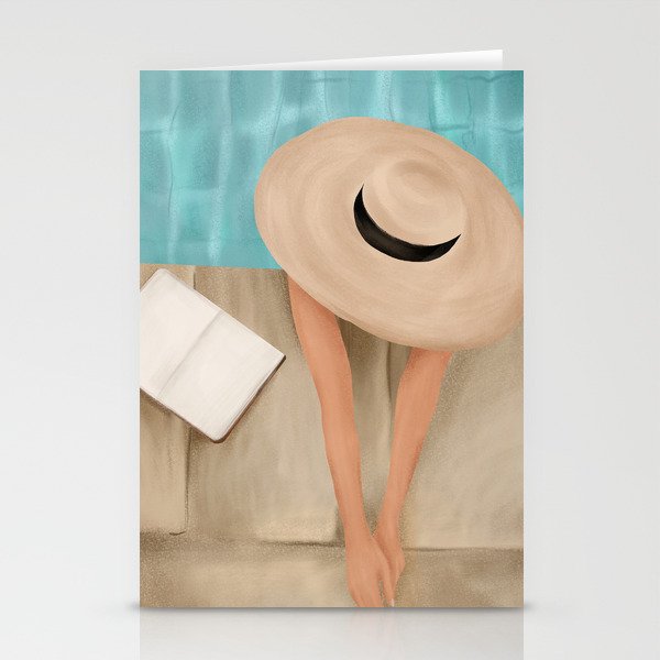 On the edge of the Pool II Stationery Cards