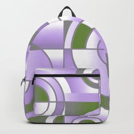 Genderqueer Pride Abstract Circles and Lines Design Backpack
