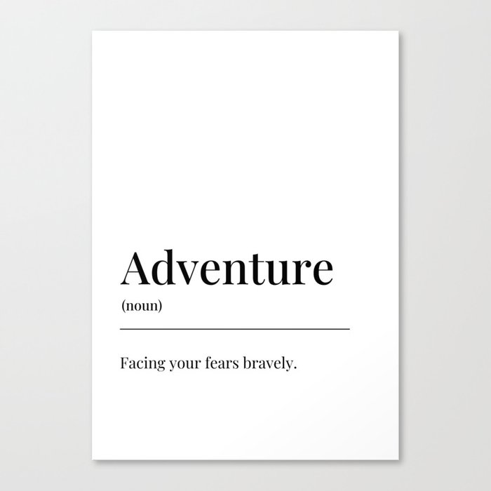 Adventure definition Canvas Print