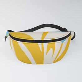 Yellow and blue tulip Fanny Pack