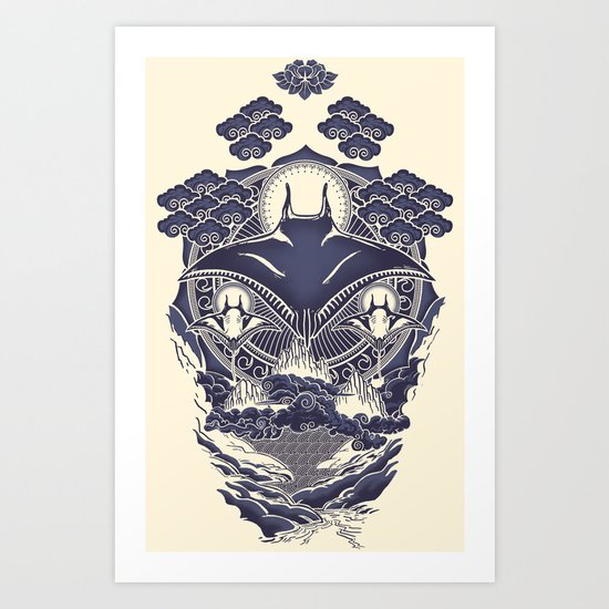 Mantra Ray Art Print