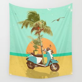 SCOOTER TROPICS Wall Tapestry