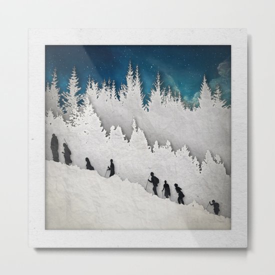 A Snowy Hike II Metal Print