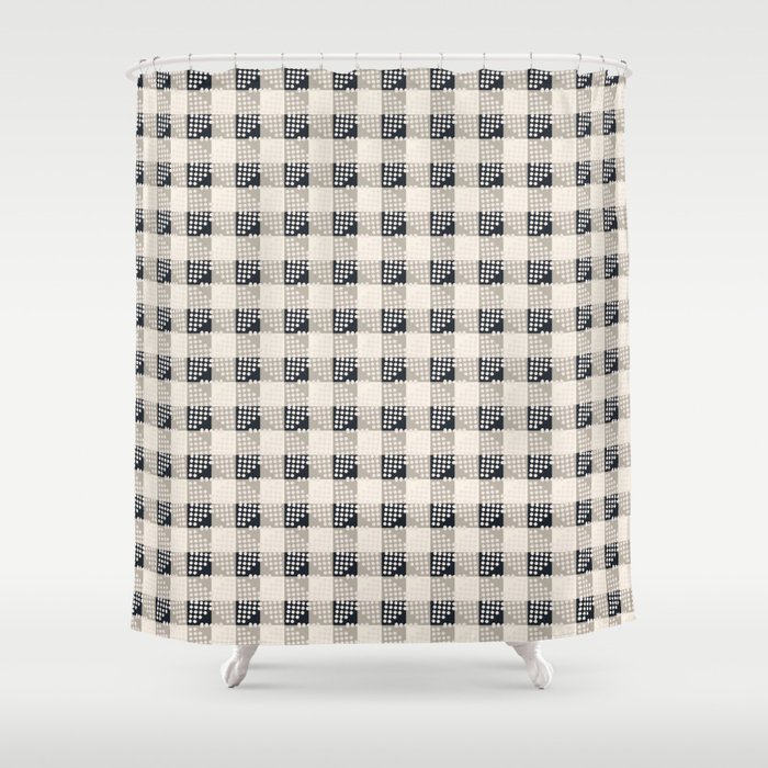 Anthology Of Pattern Seville Gingham, Black Gingham Shower Curtain