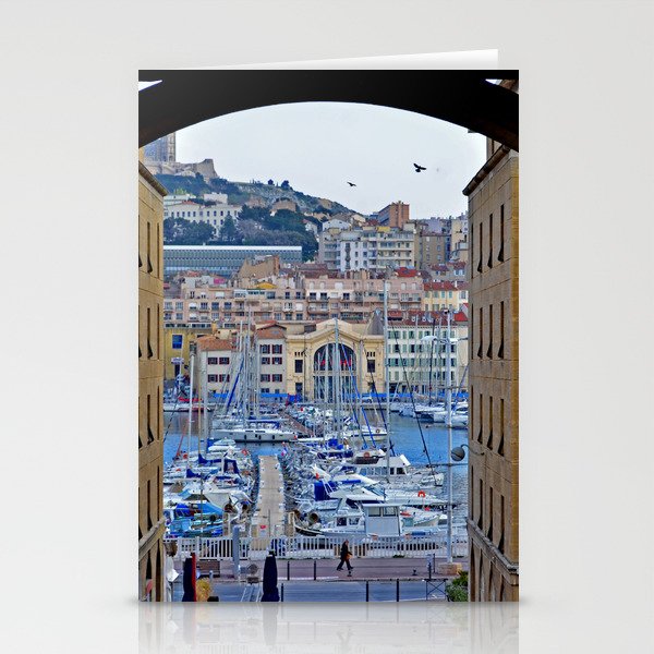 Vieux Port in Marseille France | Old Harbour View | Travel Photography Stationery Cards